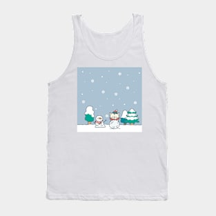 Snowman in Winter Tank Top